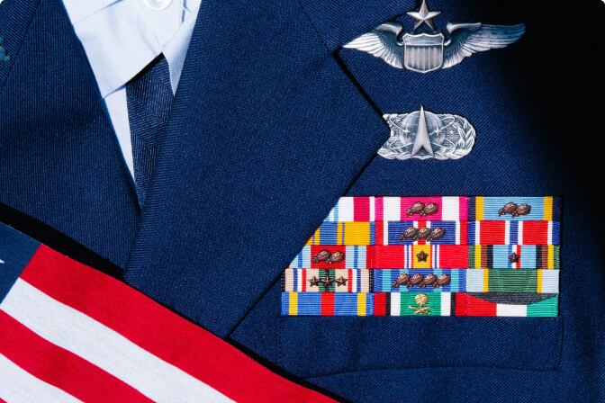 veterans_opt Close up of United States Air Force military uniform