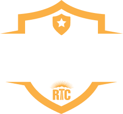 EveryDaySafer A yellow shield-shaped badge with a star at the top and the words EVERYDAY SAFER in bold white text. Below, there is a sunburst with the letters RTC in the center.